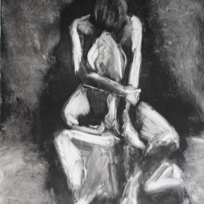Ellen Hausner Painter Oxford Nude (monoprint on paper), 2012