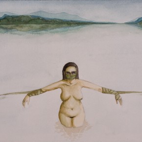 Ellen Hausner Painter Oxford The Lake 2 (watercolour on paper), 2001